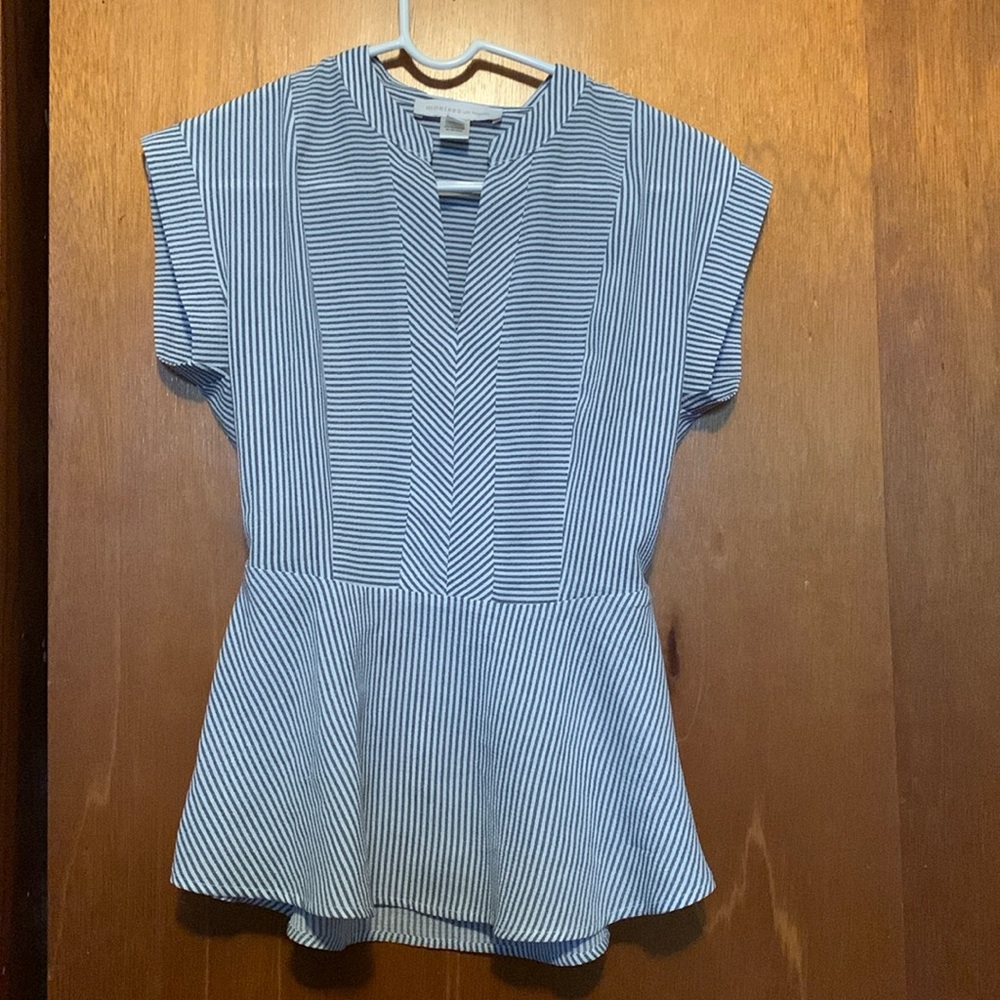 Peplum striped top